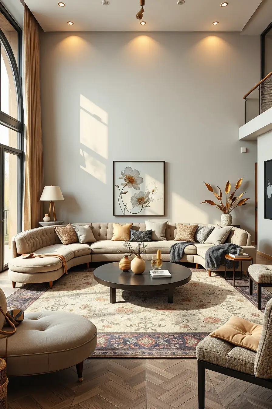65 Curved Sofa Ideas for Living Room 2026 – Modern Curved Sofas & Trending Designs